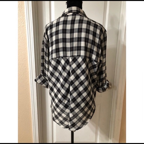 Free People Plaid Clip Button Shirt - Picture 5 of 7